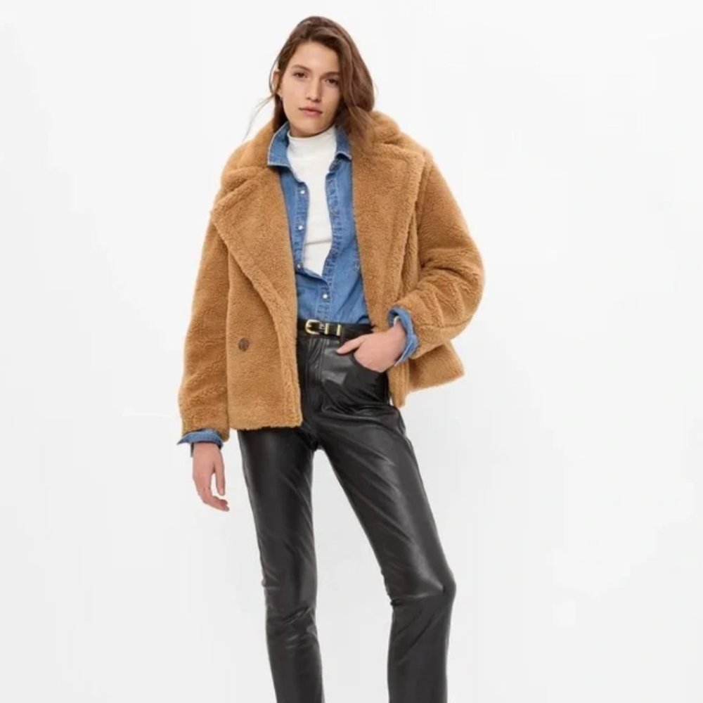 Gap Sherpa Moto Jacket - Brown, XS, NWT